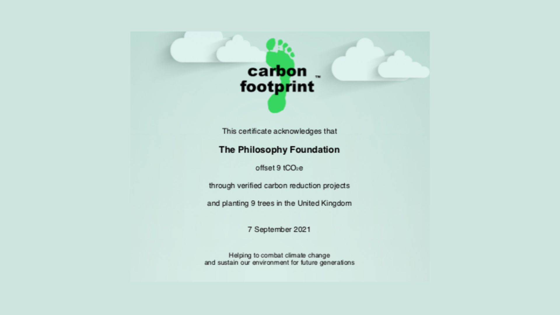 Carbon footprint