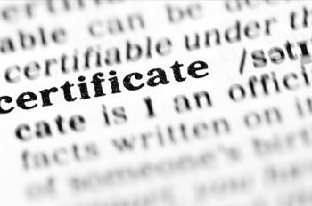 certificate